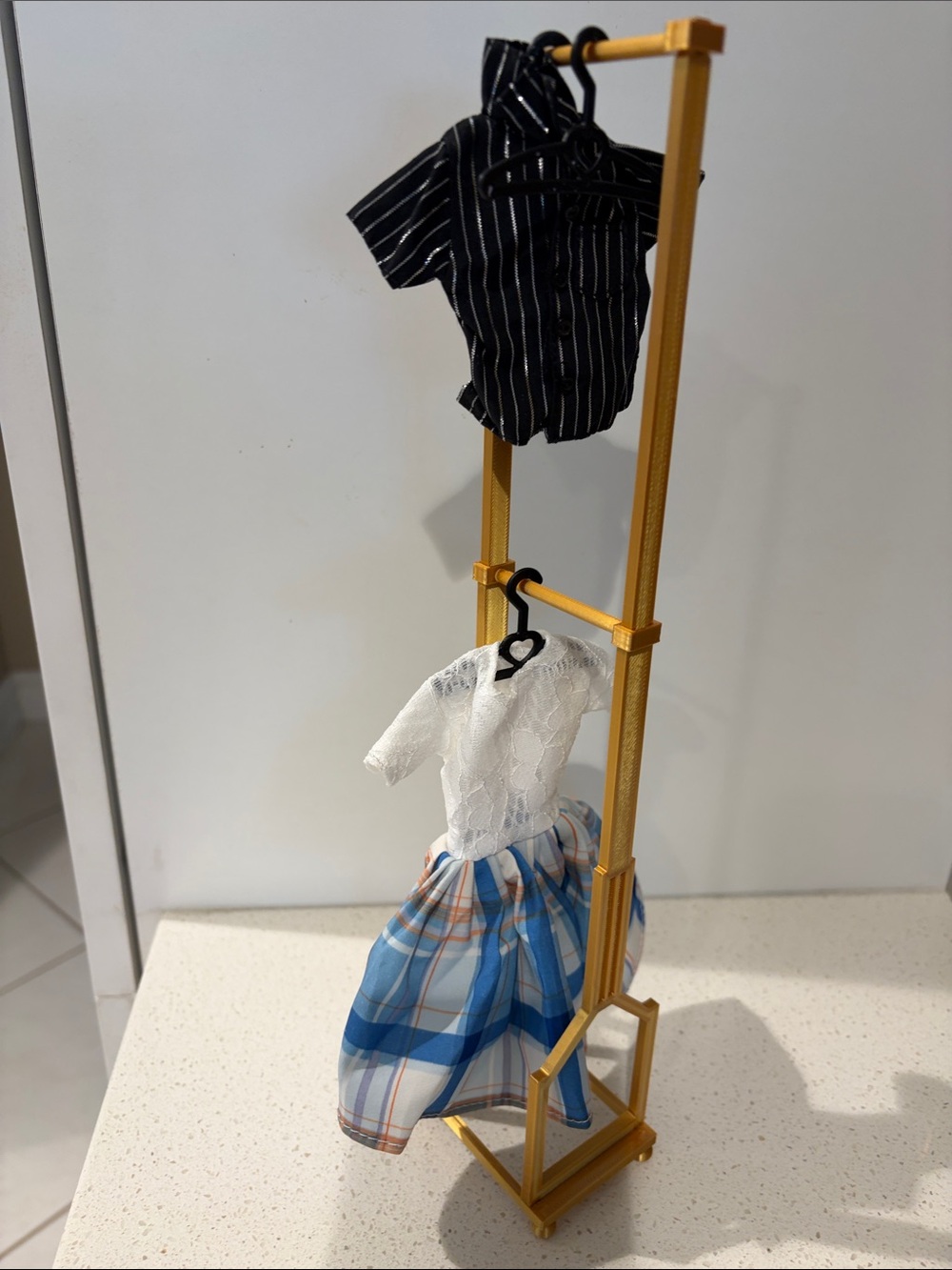 Doll Size, Store Fixture, gold.